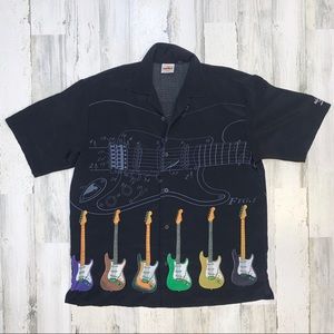 Hard Rock Cafe | Vintage Guitar Print Button Down